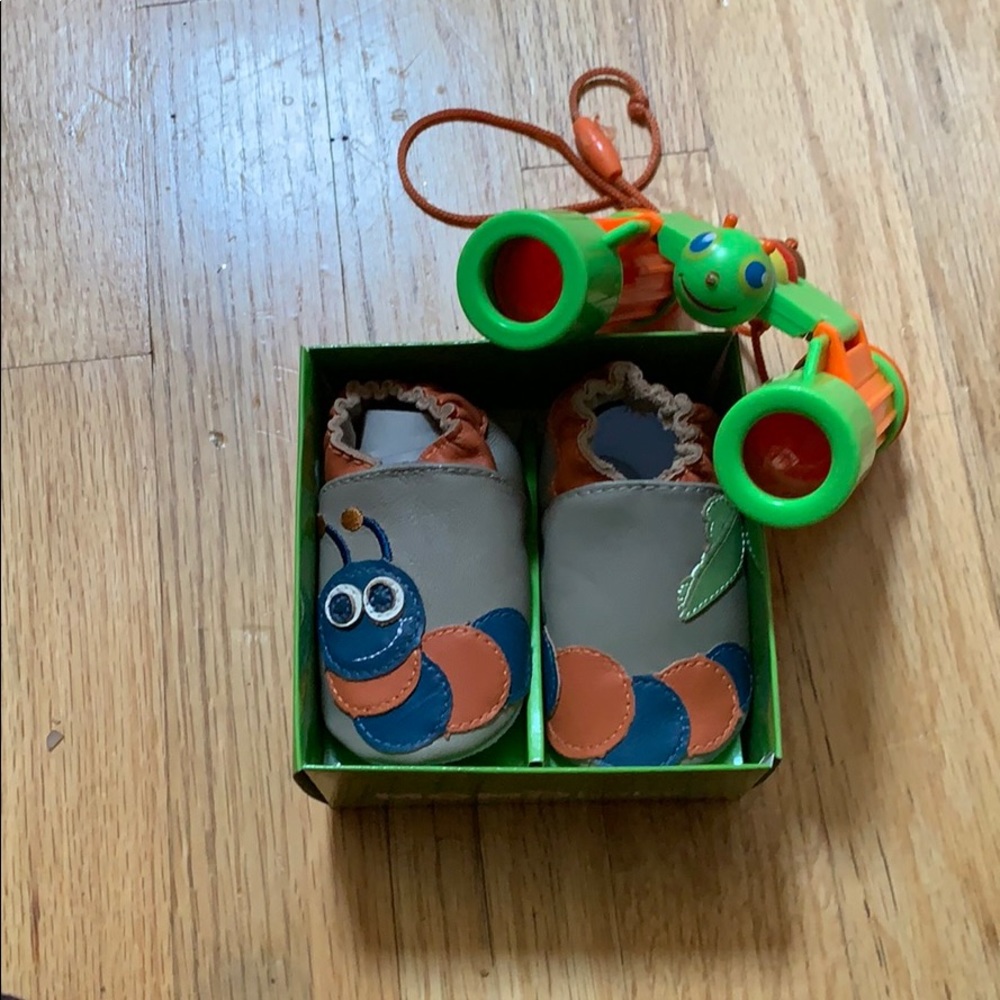 Mono baby leather moccasins sz 0-6mo